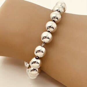 7.75" Tiffany & Co HardWear Ball Bracelet in Silver 10mm Bead Size Medium